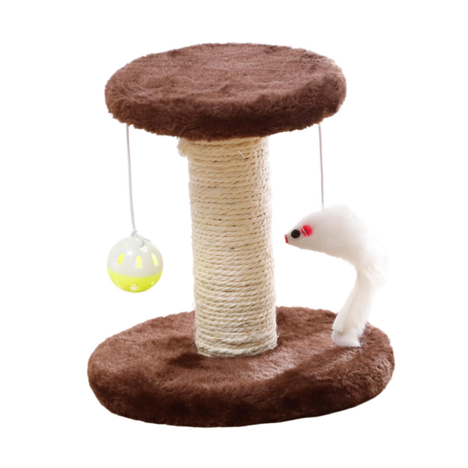 EHJRE Cat Scratching Post, Sisal Climbing Frame for Cats Indoor, Interactive Cute Sisal Scratching Post for Kittens, Home Decoration Brown