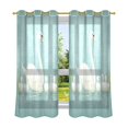 thumbnail image 6 of Yayeee Window Curtains Light Filtering 63"x52" Grommet Panel Pair Home Living Room Decor, White Cartoon Swan, 6 of 7
