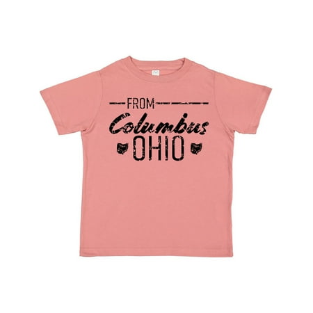 

Inktastic From Columbus Ohio in Black Distressed Text Gift Toddler Boy or Toddler Girl T-Shirt