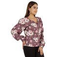 thumbnail image 2 of Moomaya Printed Tops For Women Button Down Full Sleeve Casual Shirt Blouse, 2 of 9