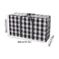 thumbnail image 3 of Tuvgenk Wreath Storage Container Holiday Wreath Storage Bag 32x24x8 inch Checkered Plastic Black Dust Bag, 3 of 7