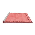 thumbnail image 2 of Ahgly Company Machine Washable Indoor Square Abstract Red Modern Area Rugs, 4' Square, 2 of 4