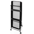 thumbnail image 2 of House 2 Home W11T203-B 18 x 12 x 38 in. Foldable Rolling Trolley, Black - 3 Tiers, 2 of 7