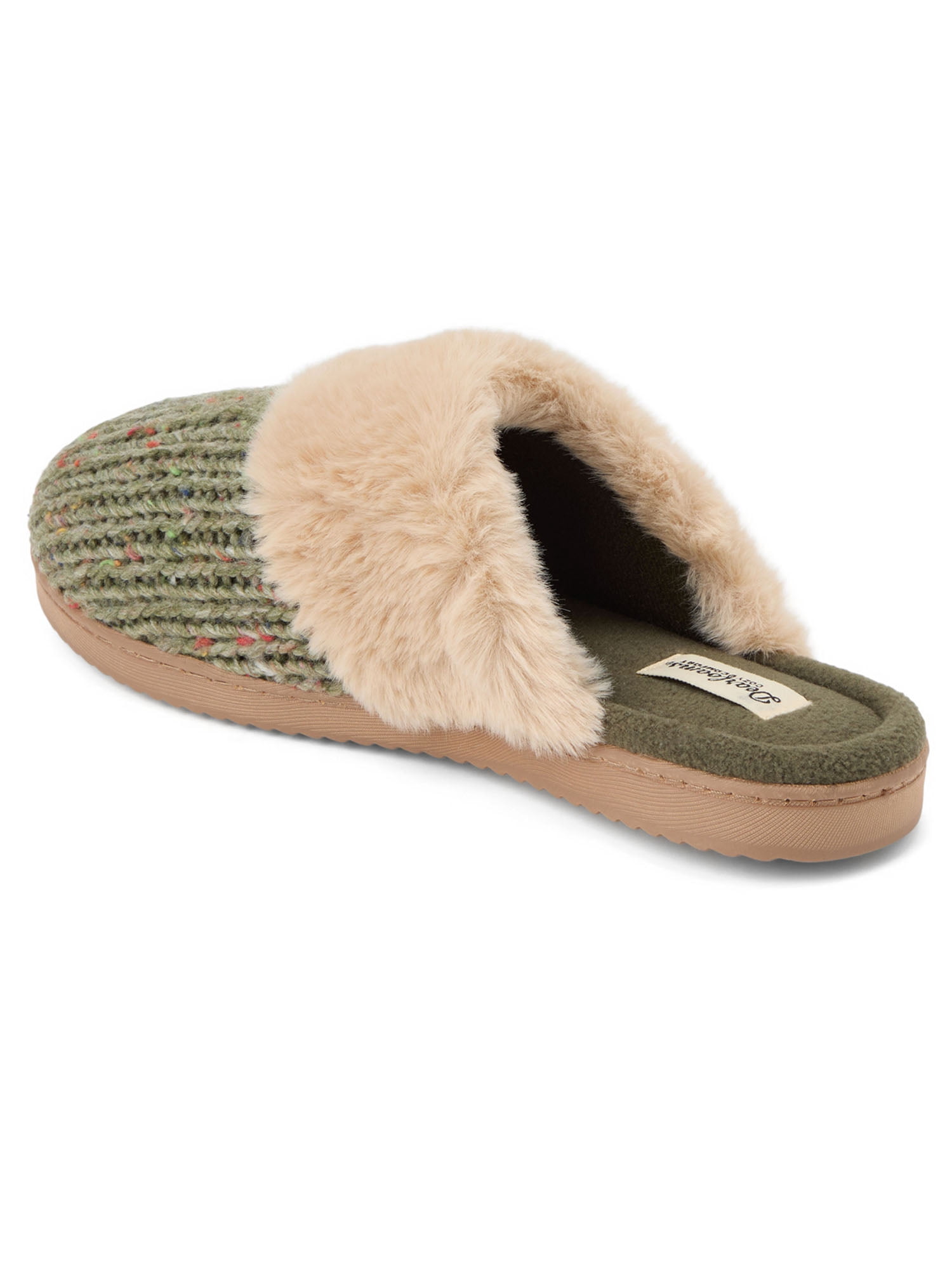 Dearfoams Cozy Comfort Women's Knit Speckeled Scuff Slippers