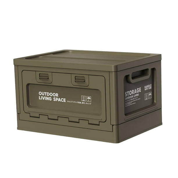 Contenedor de almacenamiento plegable Caja de almacenamiento plegable Caja de almacenamiento para acampar Organizador de maletero de coche Verde