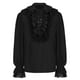 thumbnail image 4 of Top de encaje,Blusa renacentista con volantes, manga larga y cuello en V, poliéster, ropa informal para mujer, para uso doméstico y diario, sopatenor, 4 of 6