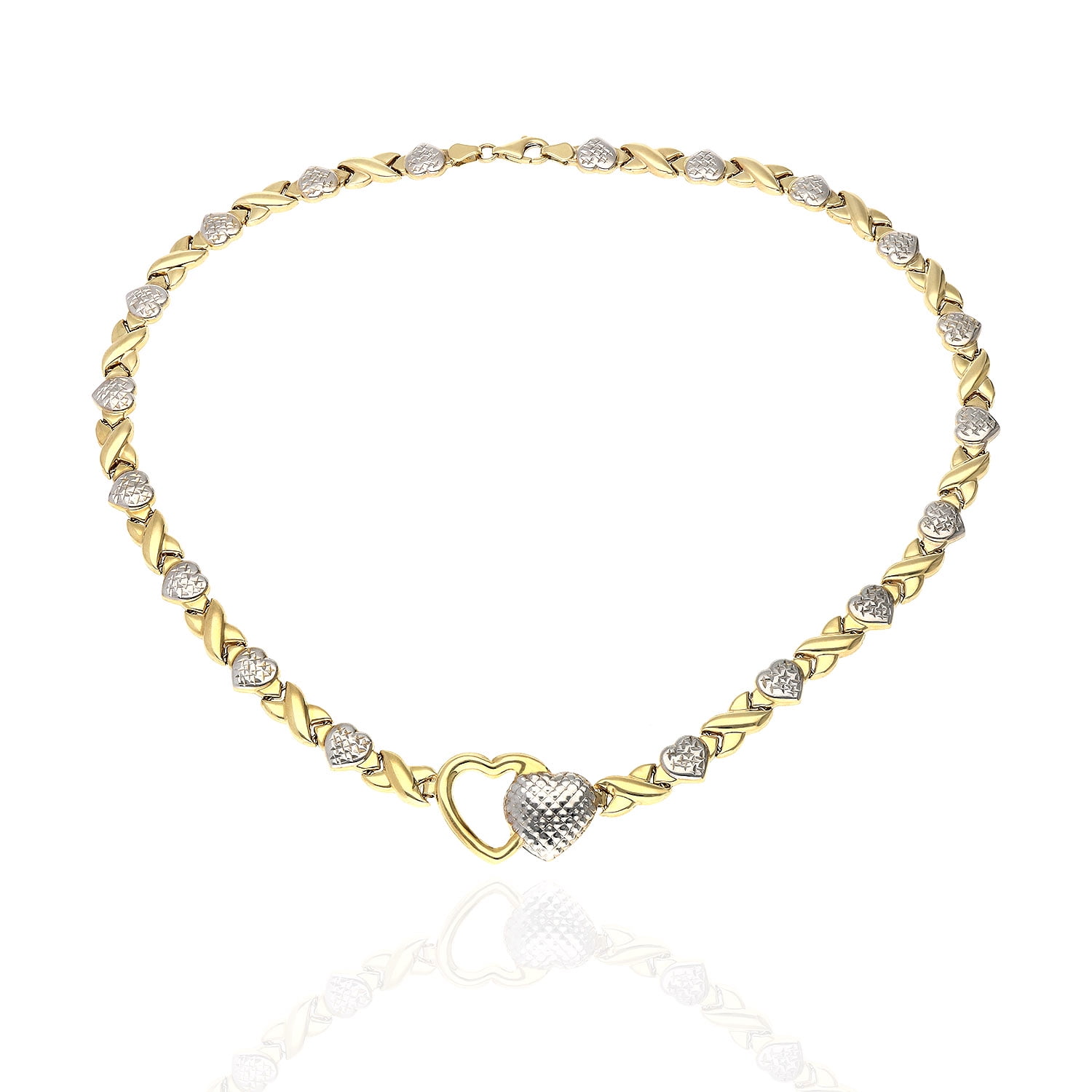10k gold xoxo necklace