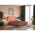 thumbnail image 1 of LASE Muebles Cama Queen Size Marsella Base+Cabecera Velvet Canalé Rosa, 1 of 4