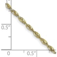 thumbnail image 4 of Solid 10k Yellow Gold 2.2mm Extra-Light Diamond Cut Rope Chain - 16", 4 of 8