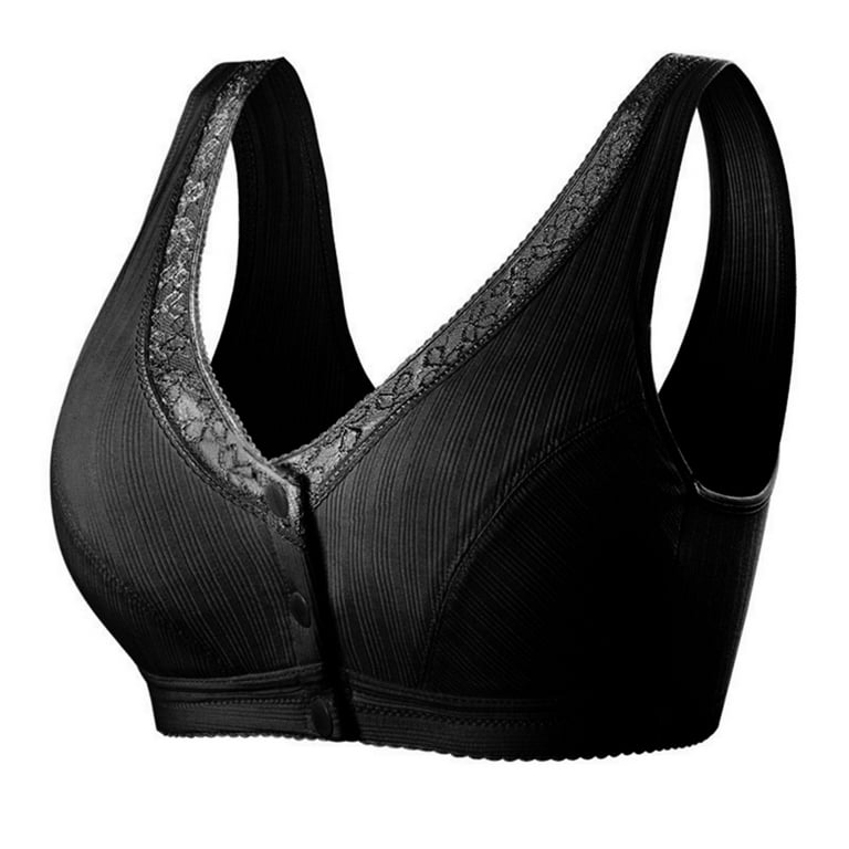 Women's Lace Silky Underwear Imported Lace Seamless Soft Bra for Daily Wear  Sports Bra Black 46 