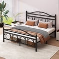 thumbnail image 5 of Chuangshuo Guard Queen Bed Frame with Headboard,Heavy Duty Steel Slats Support Mattress Foundation-Under Bed Storage, No Box Spring Needed, Noise Free,Black, 5 of 10