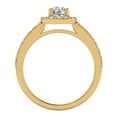 thumbnail image 3 of 1 CT TW Round Cut Halo Diamond Engagement Ring Accented Side-Stone 14K Gold (G,I1), 3 of 5