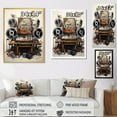 thumbnail image 4 of Designart "Turn In Graphic Form" Turntables & Boom Boxes Canvas Wall Art, 4 of 7
