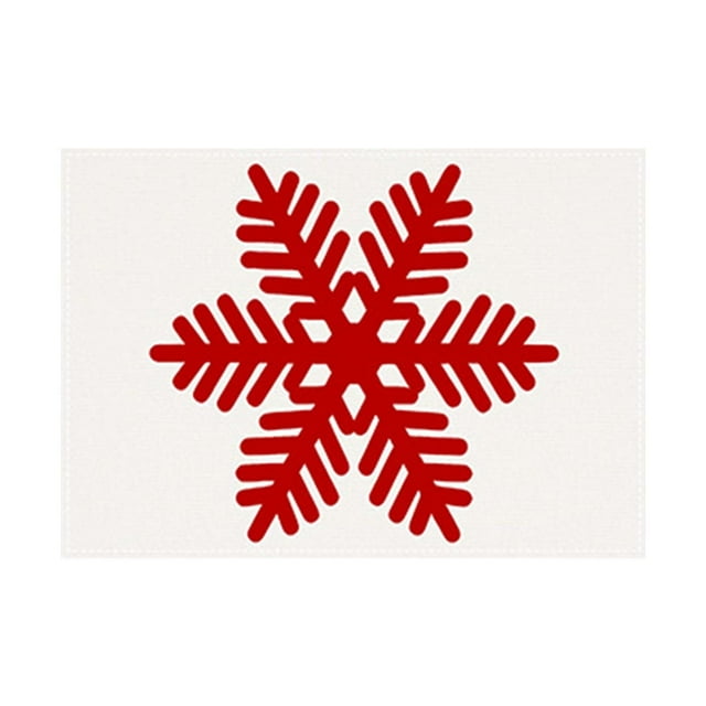 Dinning Table with 6 Placement Mats Chalk Paper Table Dining Table Set The Combination Of Tradition And Creativity Snow Imprinted Christmas Placemat Make Your Table More Festive Atmosphere