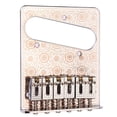 thumbnail image 2 of Decodeary Electric Guitar Saddle Bridge 6 String Hardtail Adjustable Top-Loading One-sided Chrome Bass Replacement Instrument, 2 of 6