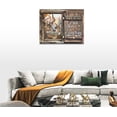 thumbnail image 4 of Farmhouse Deer Wall Art Rustic Wildlife Elk Wall Decor Country Deer Picture Canvas Prints Framed Modern Artwork For Home Living Room Bedroom Bathroom 16"x12", 4 of 6
