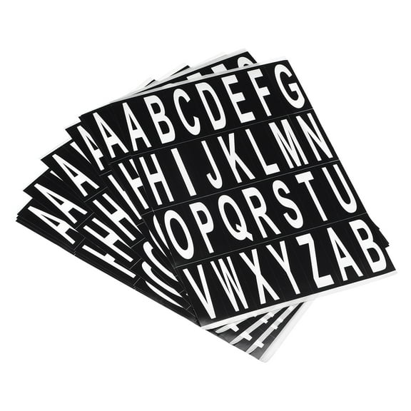 Letters Stickers White Alphabet Sticky Letter Label Vinyl for Mailbox Address Window Door, Pack of 10