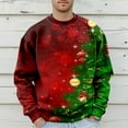 thumbnail image 4 of Mens Hoodies Mens Christmas Plus Size Hoodless Pullovers Fashion Sweatshirts Holiday Logo Print Clothing Tops Hop Oversized Sweatshirts Striped Tape Sweatshirt Apparel T Bohemian Jackets Men Ho Red M, 4 of 5