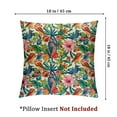thumbnail image 4 of Tropical Pillow Sham, Paradise Fruit Watermelon Banana Palm Leaves Papaya and Pears Aloha Summer Design, Decorative Standard King Size Printed Pillowcase,, 4 of 7