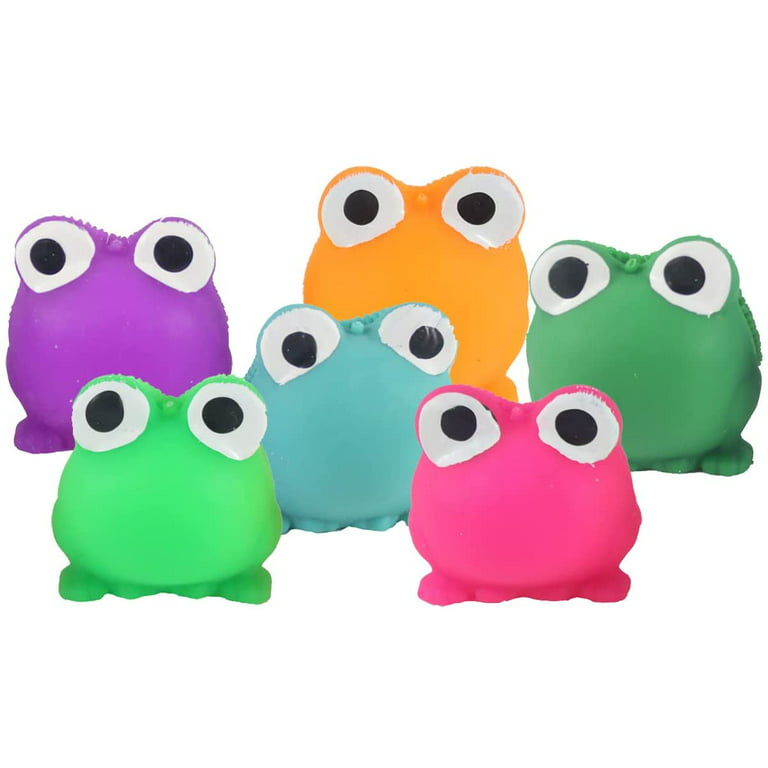 6 Mini Puffer Frogs - Small Novelty Toy - Party Favors - Air Filled Sensory  Fidget Toys - Cute Tiny Fidget Toys - Adorable (ALL 6 COLORS) 