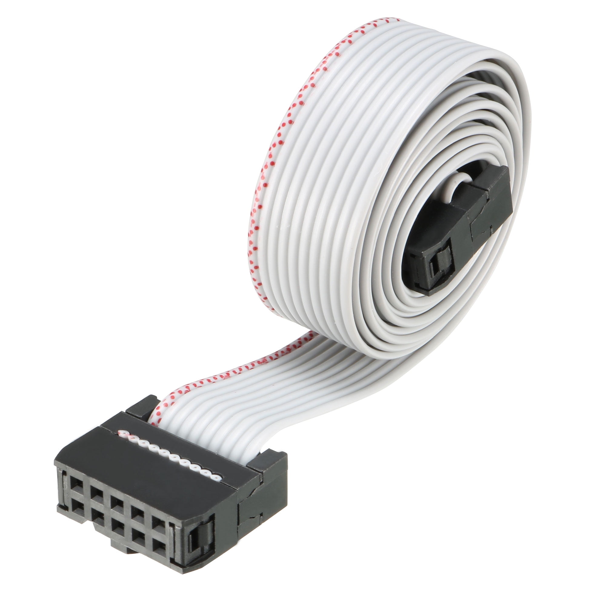 IDC 10P Wire Flat Gray Ribbon Cable 66cm 2.54mm Pitch 1pcs Walmart