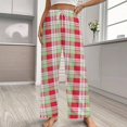 thumbnail image 2 of Red And Green Grid Women's Pajamas Pajama Pants Women's Sleepwear Lounge Sleep Bottoms Stretch with Pockets, 2 of 7
