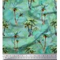 thumbnail image 1 of Soimoi Cotton Cambric Fabric Check,Text & Coconut Tree Print Sewing Fabric Yard 56 Inch Wide, 1 of 2