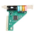 thumbnail image 1 of Tarjeta de Sonido PCI de 4,1 Canales, Tarjeta de Sonido Integrada de Escritorio para Ordenador, Tarjeta de Audio Interna, Envolvente EstéReo CMI8738, 1 of 6
