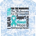 thumbnail image 4 of Inktastic Ovarian Cancer I Wear Teal Ribbon Tribute T-Shirt, 4 of 5