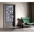 thumbnail image 2 of 24 Pockets Over Door Hanging Shoe Rack, Shoe Storage, Foldable Shoe Collection Storage Bag Organizer with Hooks, Linen Gray, 2 of 7