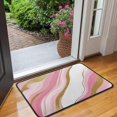 thumbnail image 2 of Pink Gold Marble Pattern Door Rugs,Washable Non Slip Door Mats Indoor,Decorative Door Mats,Entry Mat Indoor for Entrance,Bedroom,Kitchen,Bathroom,30"x17", 2 of 6