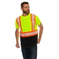 thumbnail image 4 of Hi Vis T-Shirt - Safety Shirt, ASNI Class 3 Segmented Reflective Safety T-Shirt-6685R-Yell-Blk-XL, 4 of 10