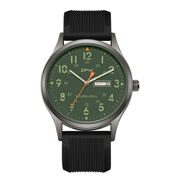 Avaner Menβs Analog Watch | Luminous Hands | 24 Hour Time | Quick Date Function | Rugged Outdoor Watch | Large Arabic numeral dial