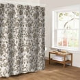 thumbnail image 5 of Farmhouse Brown Bathroom Curtain 72 Inch Shower Stall Curtain with Hooks, Vintage Flower Leaf Botanical Plant Waterproof Polyester Bath Curtain Washable Bathtub Curtain 36''x 72'', 5 of 6
