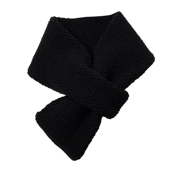 Nochalofo Scarf for Women Ladies Winter Scarf Classic Solid Color Warm Soft Thick Knit Wool Scarf Blackone Size