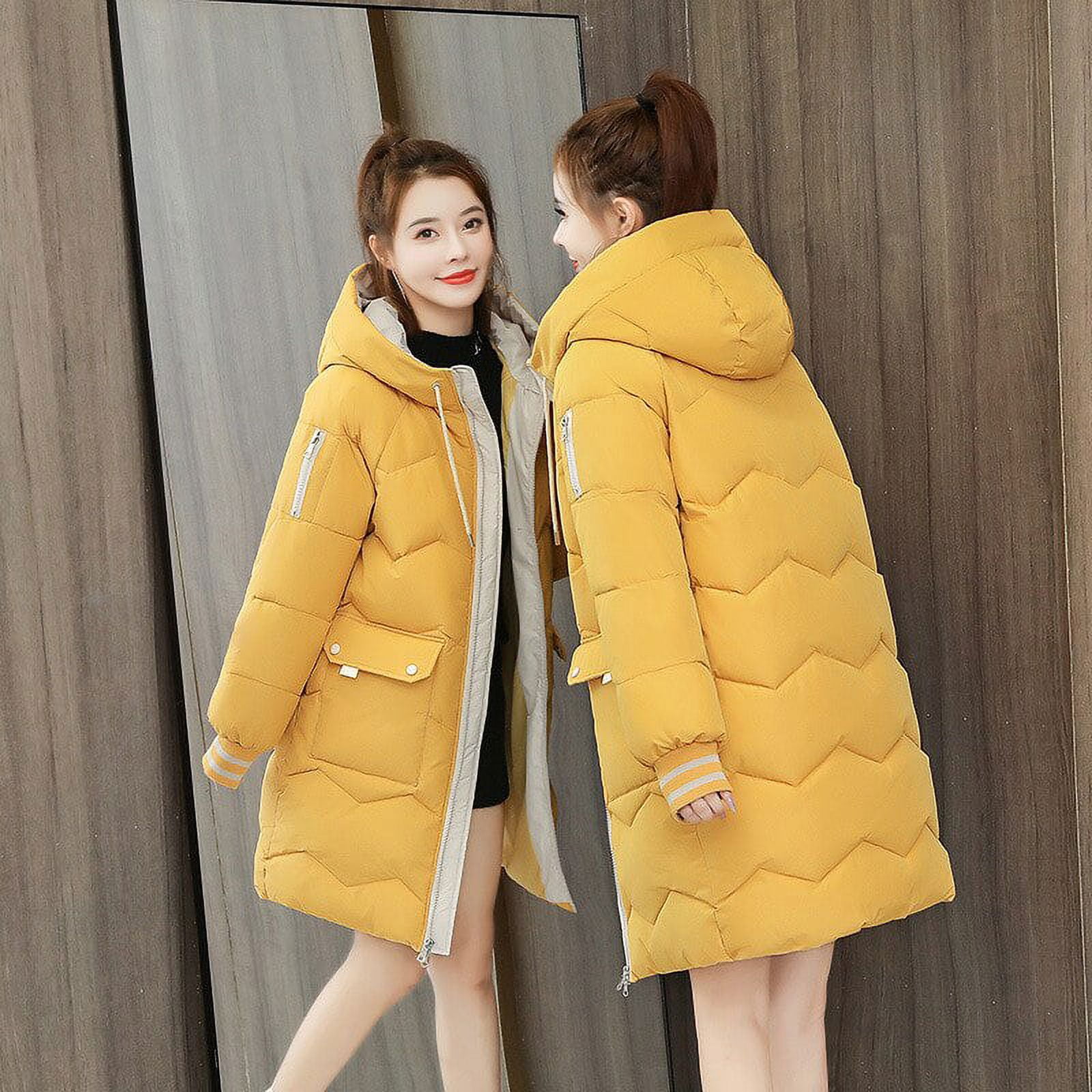 DanceeMangoo Winter Coat Women Fashion Korean Long Jacket Women Clothing  New Female Warm Hooded Parkas Ropa De Invierno Mujer Zm2236 