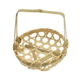 thumbnail image 2 of Cesta tejida decorativa multifuncional con asa, cesta de bambú, cesta de almacenamiento para S, 2 of 9