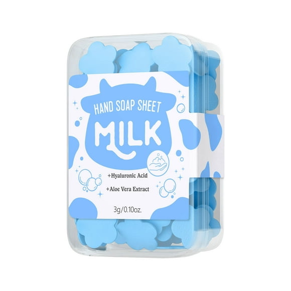 Disposable Milk Soap Tablets, Travel Soap Sheets for Hand Washing, Portable Biodegradable Cleansing Tablets, Moisturizing & Gentle, Hygiene Essentials