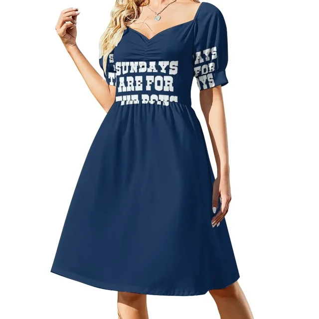 Los domingos son para los chicos 3 Vestido de manga corta Vestido femenino Ropa de mujer Vestidos de fiesta