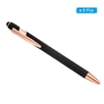 thumbnail image 3 of Uxcell Ballpoint Pen with Stylus Tip Metal Pen Black Ink 1.0mm Medium Point Stylus Pen Style 2, Black 6 Pack, 3 of 6