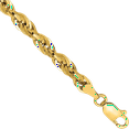 thumbnail image 2 of 14K Solid Yellow Gold 4.25mm Rope Chain Twisted Link Necklace, 2 of 5