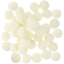 UPOUART 50Pcs White Artificial Pom Poms for Sewing Costumes and Craft Projects