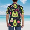 thumbnail image 6 of Haiem Avocado Love Printed Hawaiian Shirt for Men - Men’s Casual Beach Summer Shirts - Stretch Fabric with Modern Fit-Medium, 6 of 9