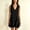 Black, variant on Morttic Women's V-Neck Sleeveless Mini Dress – Double-Layer Ruffle Hem A-Line Solid Color Casual Summer Vacation Outfit Black,S