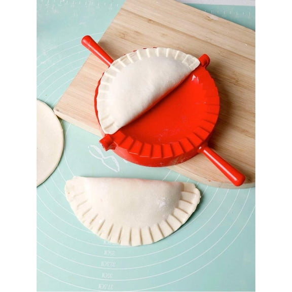 Empanada Maker Press and Large Dough Press for Hand Pies, 6.25 Inch Meat Pie Cutter and Sealer, Professional Dumpling and Pierogi Maker, Red, 1 PC