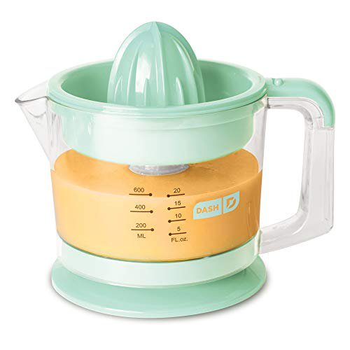 Dash Citrus Juicer Extractor: Compact Juicer for Healthy Juice, Oranges, Lemons, Limes, Grapefruit & Other Citrus Fruit with Easy Pour Spout + 32 oz Pitcher - Aqua