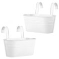 thumbnail image 2 of Hanging Flower Pots Hooks 2PCS Garden Tool Metal Iron For Railing Fence Home Decor Detachable Balcony Plant Holder, 2 of 5