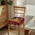 thumbnail image 2 of SEANATIVE Thanksgiving Chair Covers Set of 2 Owl Chair Seat Covers for Dining Chairs Pumpkin Dining Room Chair Slipcovers Fall Festival Party Chair Seat Decorative Cover for Armless Chairs, 2 of 7