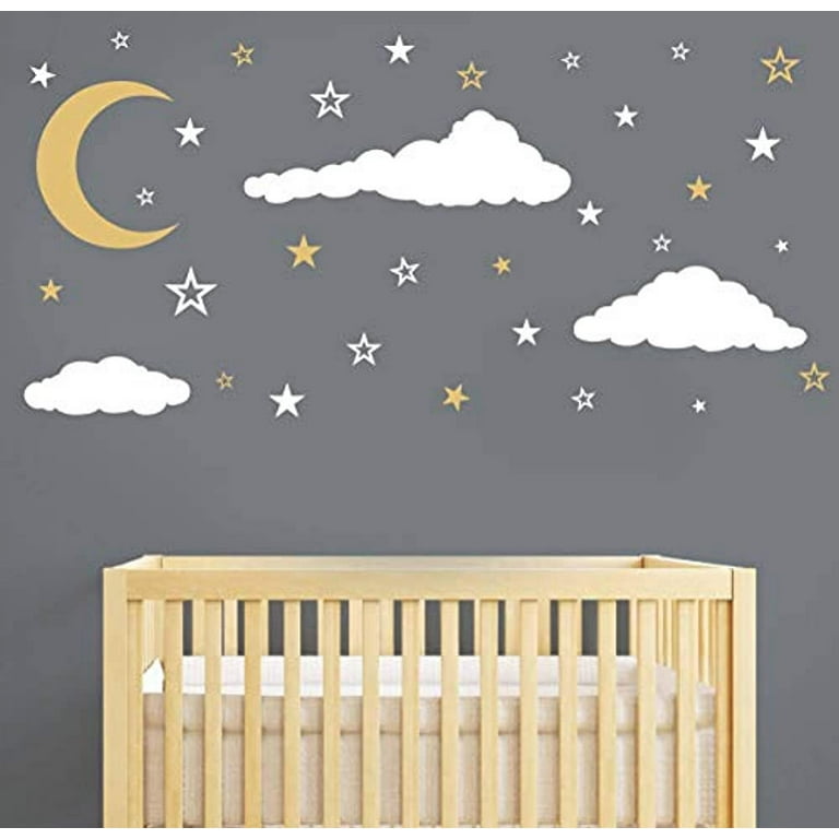 Vinyl Wall Decal Cat Bird Tree Branch Night Stars Nursery Moon Sticker —  Wallstickers4you