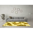thumbnail image 3 of Ahgly Company Machine Washable Indoor Rectangle Abstract Yellow Modern Area Rugs, 5' x 7', 3 of 4